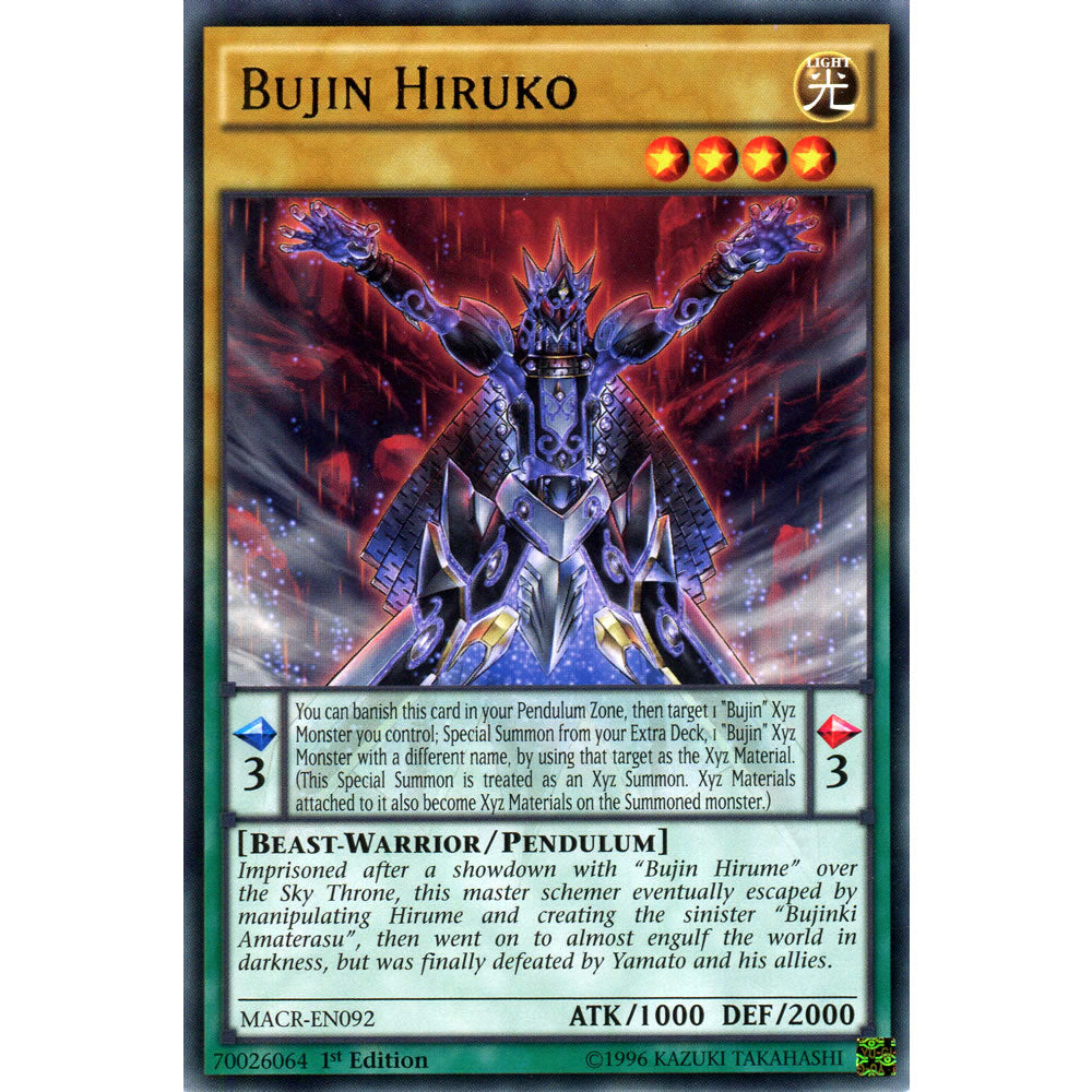 Bujin Hiruko MACR-EN092 Yu-Gi-Oh! Card from the Maximum Crisis Set