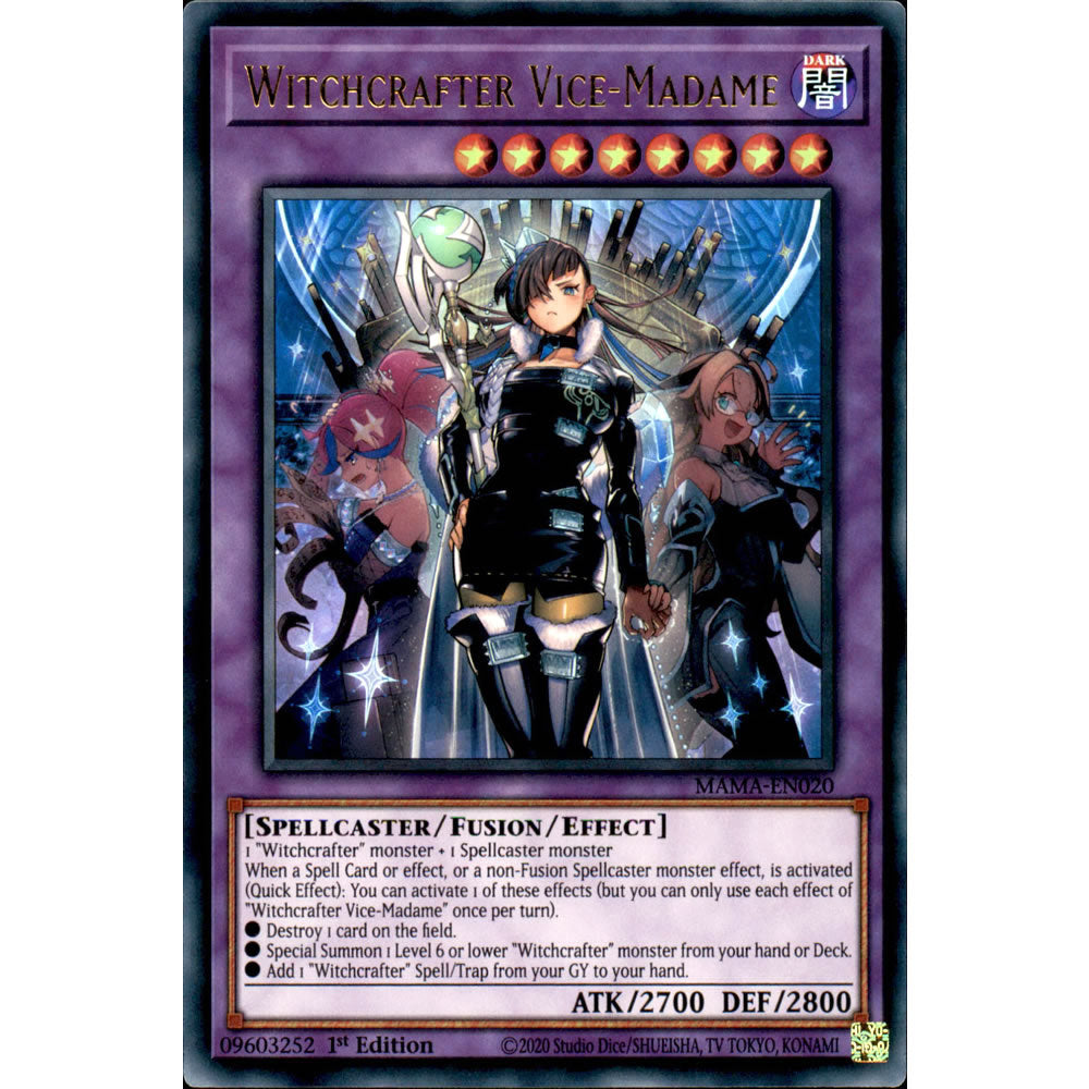 Witchcrafter Vice-Madame MAMA-EN020 Yu-Gi-Oh! Card Witchcrafter Vice-Madame MAMA-EN020 Yu-Gi-Oh! Card