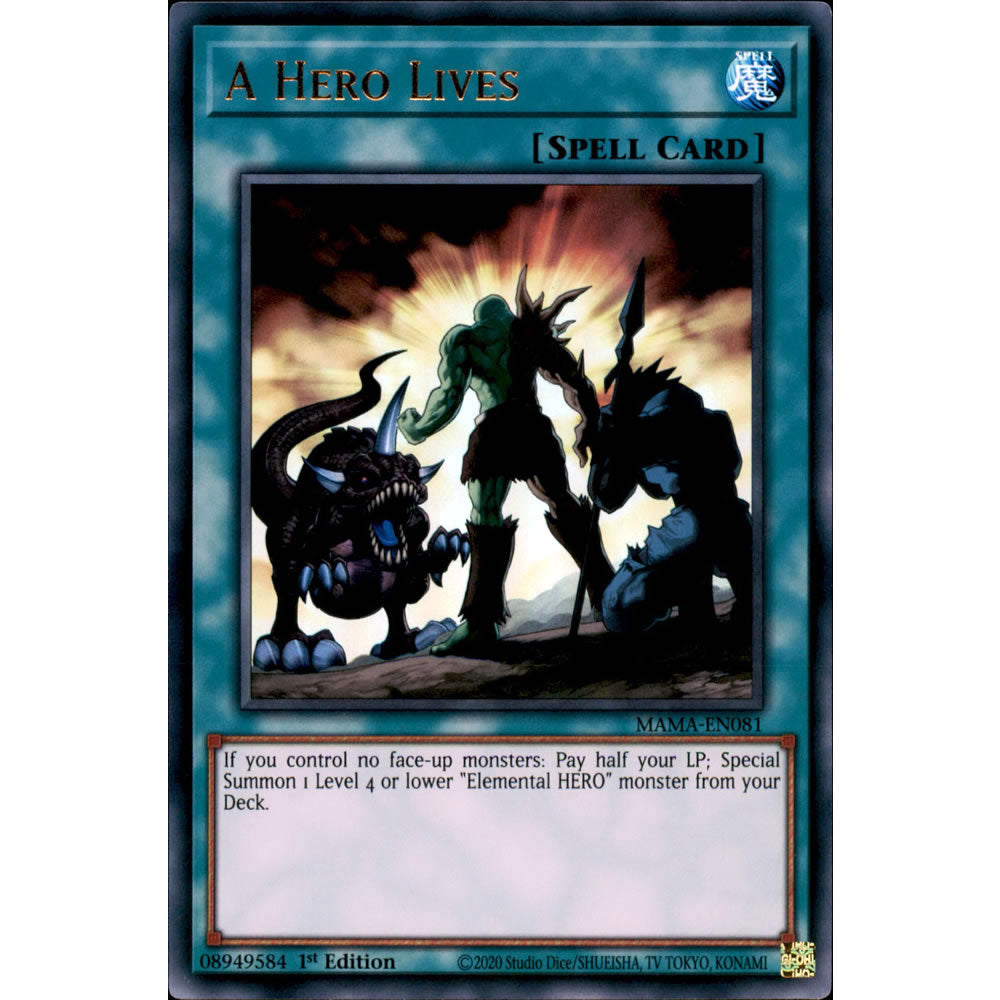 A Hero Lives MAMA-EN081 Yu-Gi-Oh! Card from the Magnificent Mavens Set