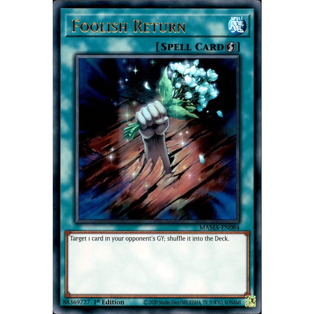Foolish Return MAMA-EN084 Yu-Gi-Oh! Card from the Magnificent Mavens Set