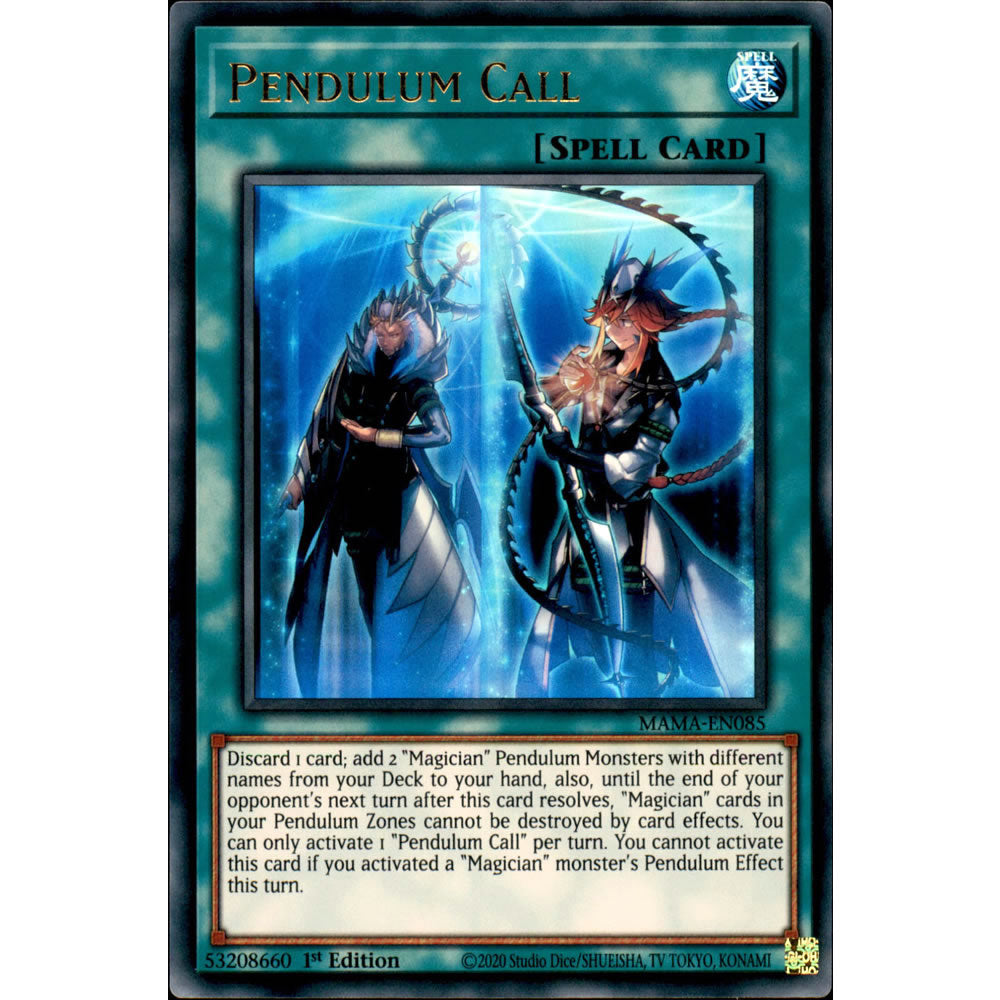 Pendulum Call MAMA-EN085 Yu-Gi-Oh! Card from the Magnificent Mavens Set
