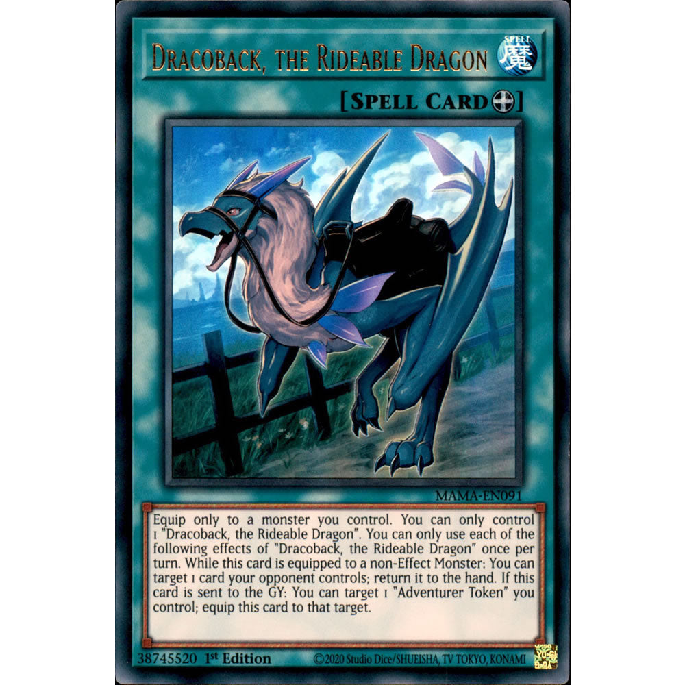 Dracoback, the Rideable Dragon MAMA-EN091 Yu-Gi-Oh! Card from the Magnificent Mavens Set