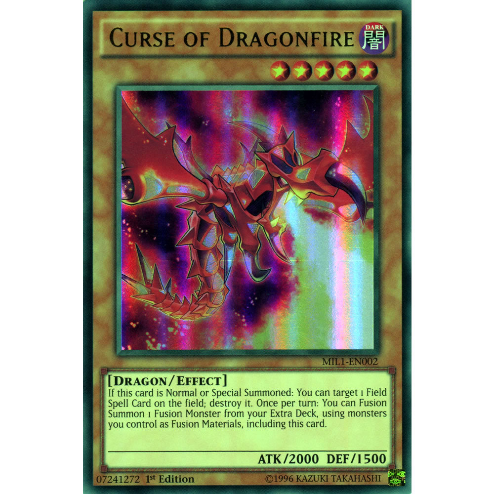 Curse of Dragonfire MIL1-EN002 Yu-Gi-Oh! Card from the Millennium Pack Set