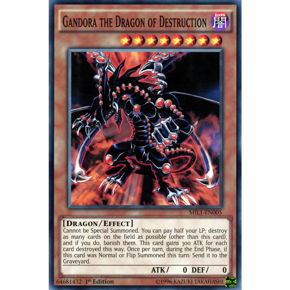 Gandora the Dragon of Destruction MIL1-EN005 Yu-Gi-Oh! Card from the Millennium Pack Set