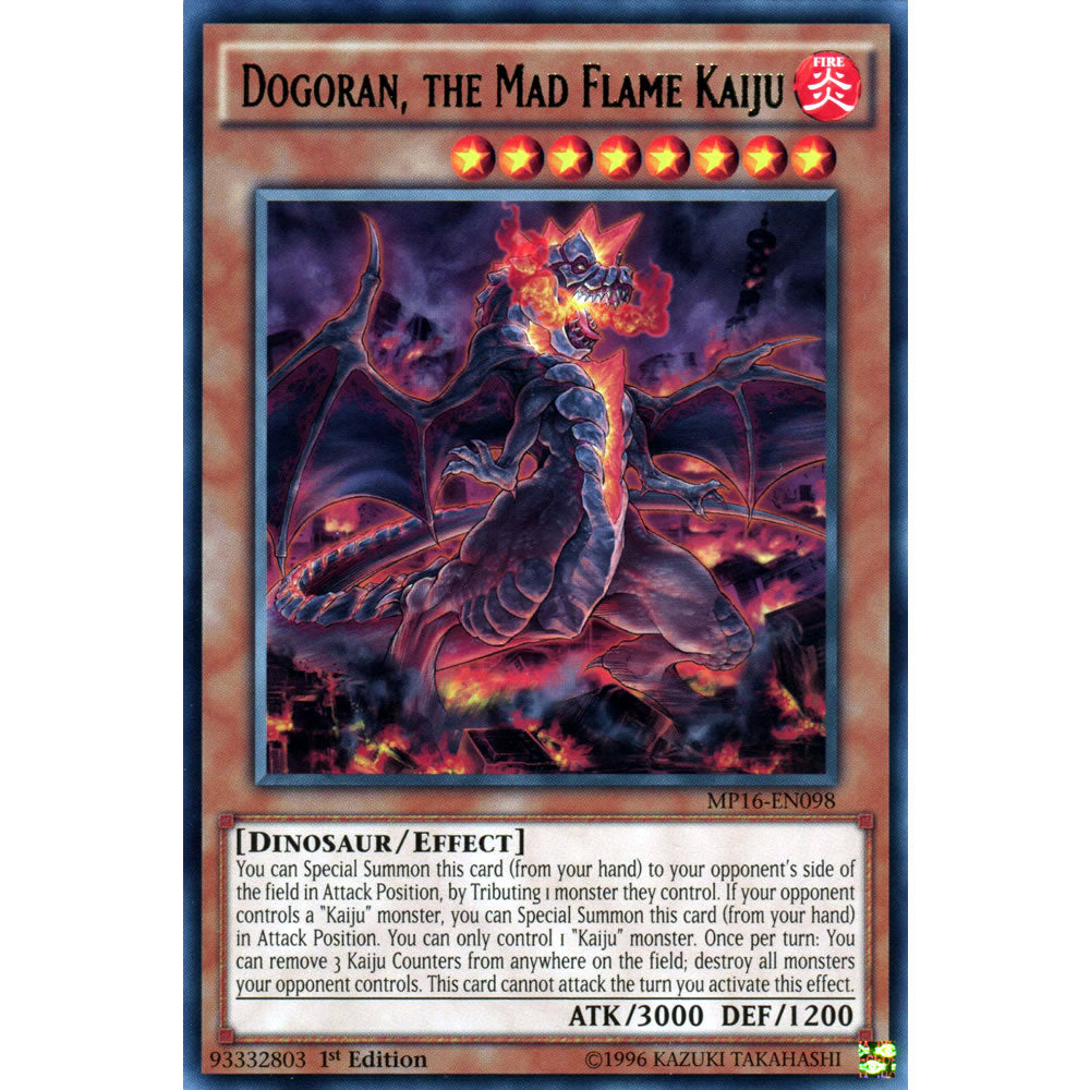 Dogoran, the Mad Flame Kaiju MP16-EN098 Yu-Gi-Oh! Card from the Mega Tin 2016 Mega Pack Set