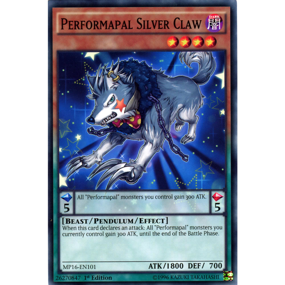 Performapal Silver Claw MP16-EN101 Yu-Gi-Oh! Card from the Mega Tin 2016 Mega Pack Set