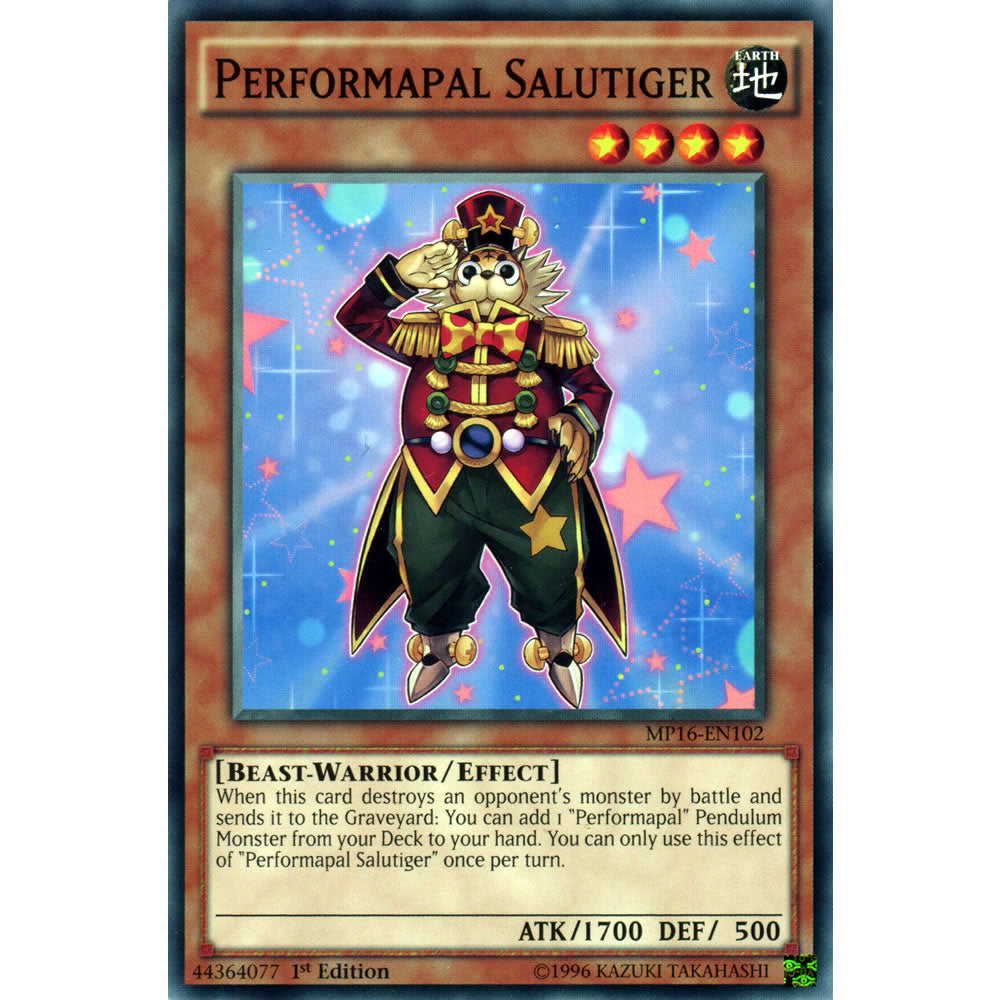 Performapal Salutiger MP16-EN102 Yu-Gi-Oh! Card from the Mega Tin 2016 Mega Pack Set
