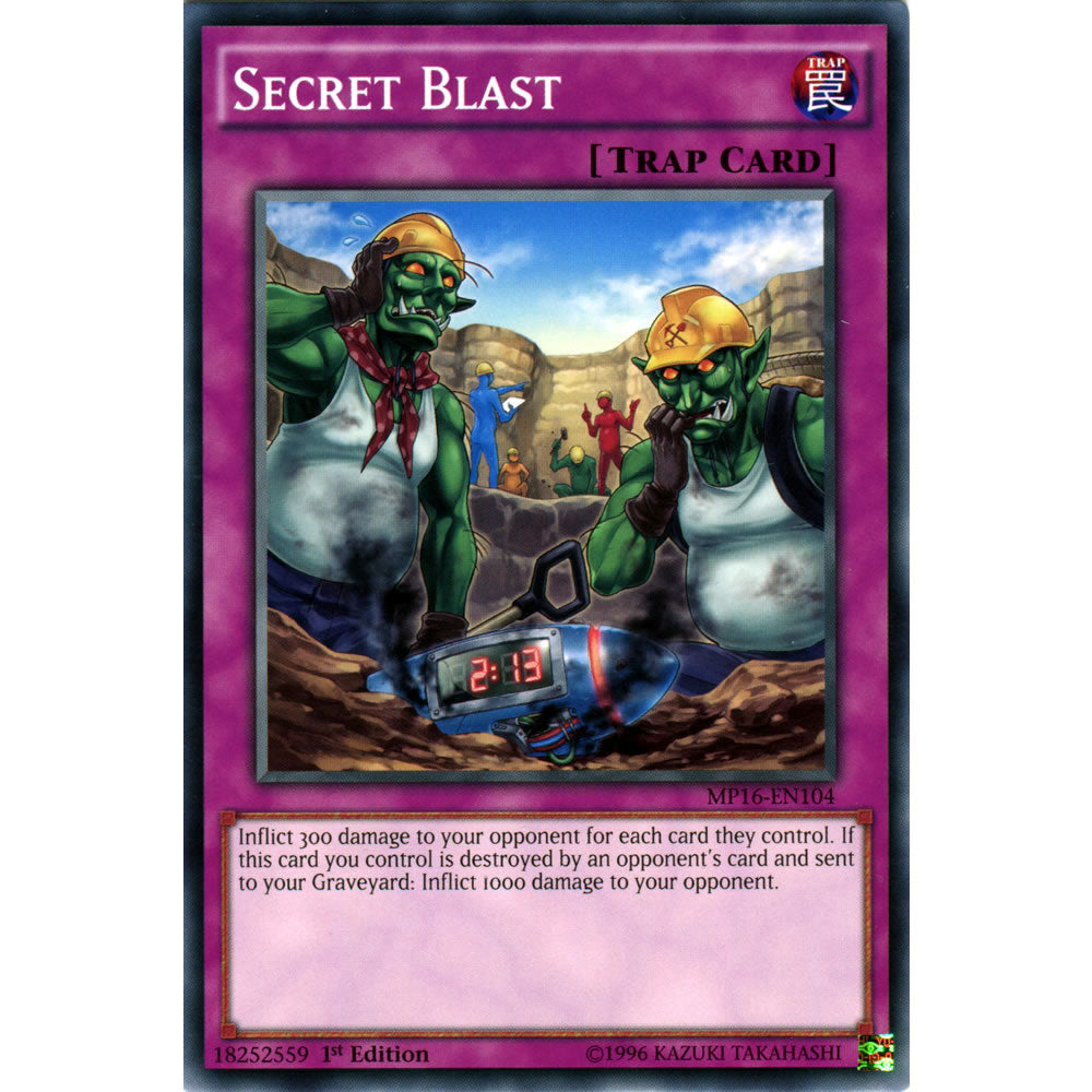 Secret Blast MP16-EN104 Yu-Gi-Oh! Card from the Mega Tin 2016 Mega Pack Set