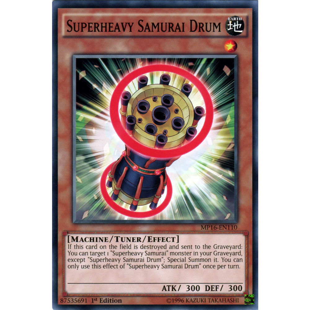 Superheavy Samurai Drum MP16-EN110 Yu-Gi-Oh! Card from the Mega Tin 2016 Mega Pack Set