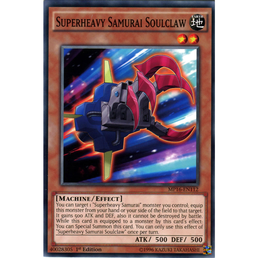 Superheavy Samurai Soulclaw MP16-EN112 Yu-Gi-Oh! Card from the Mega Tin 2016 Mega Pack Set