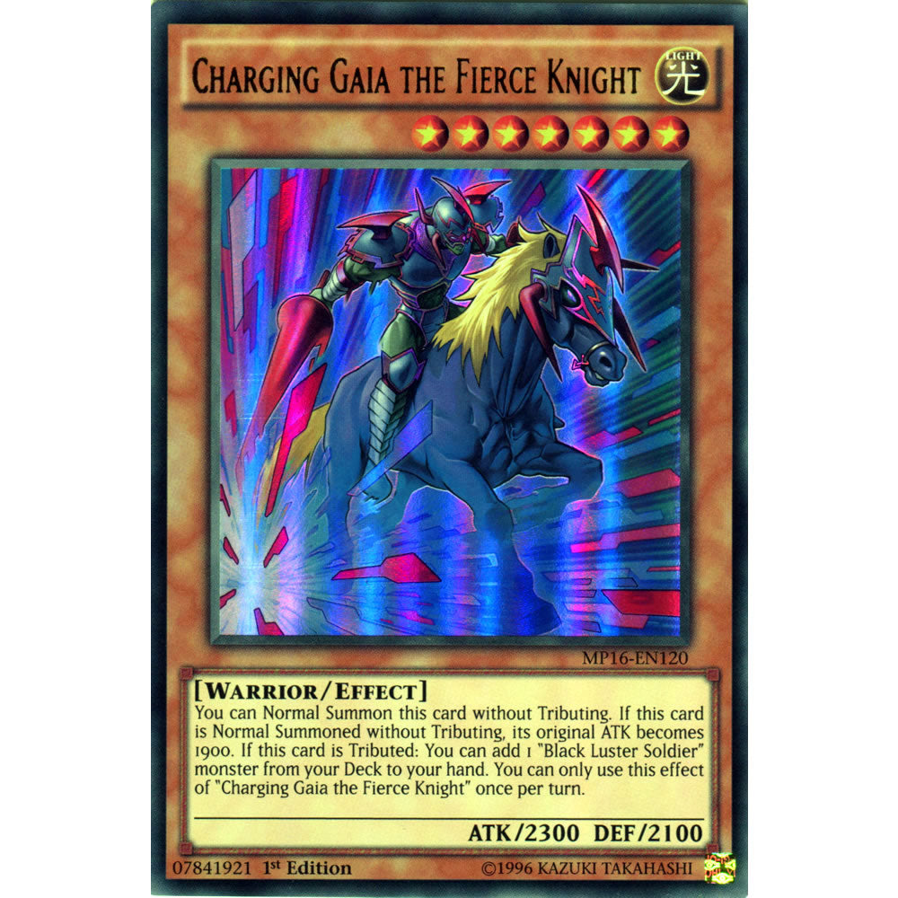 Charging Gaia the Fierce Knight MP16-EN120 Yu-Gi-Oh! Card from the Mega Tin 2016 Mega Pack Set