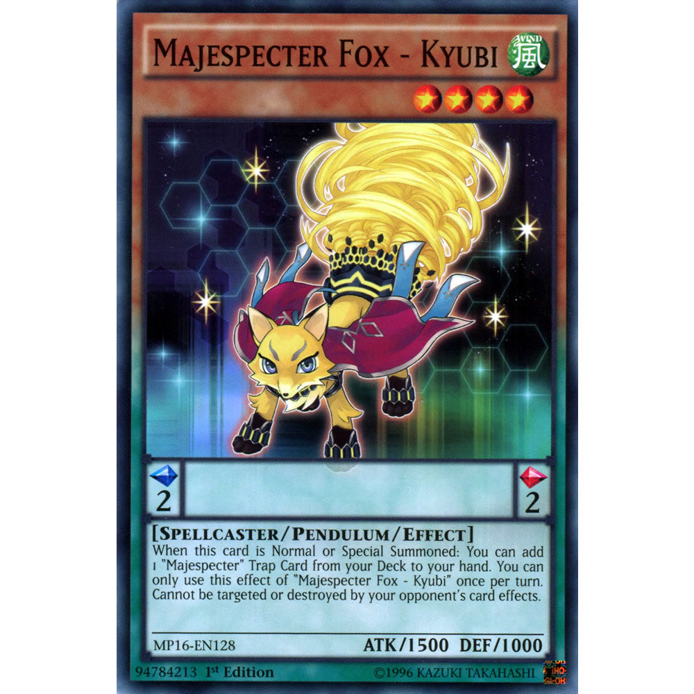 Majespecter Fox - Kyubi MP16-EN128 Yu-Gi-Oh! Card from the Mega Tin 2016 Mega Pack Set
