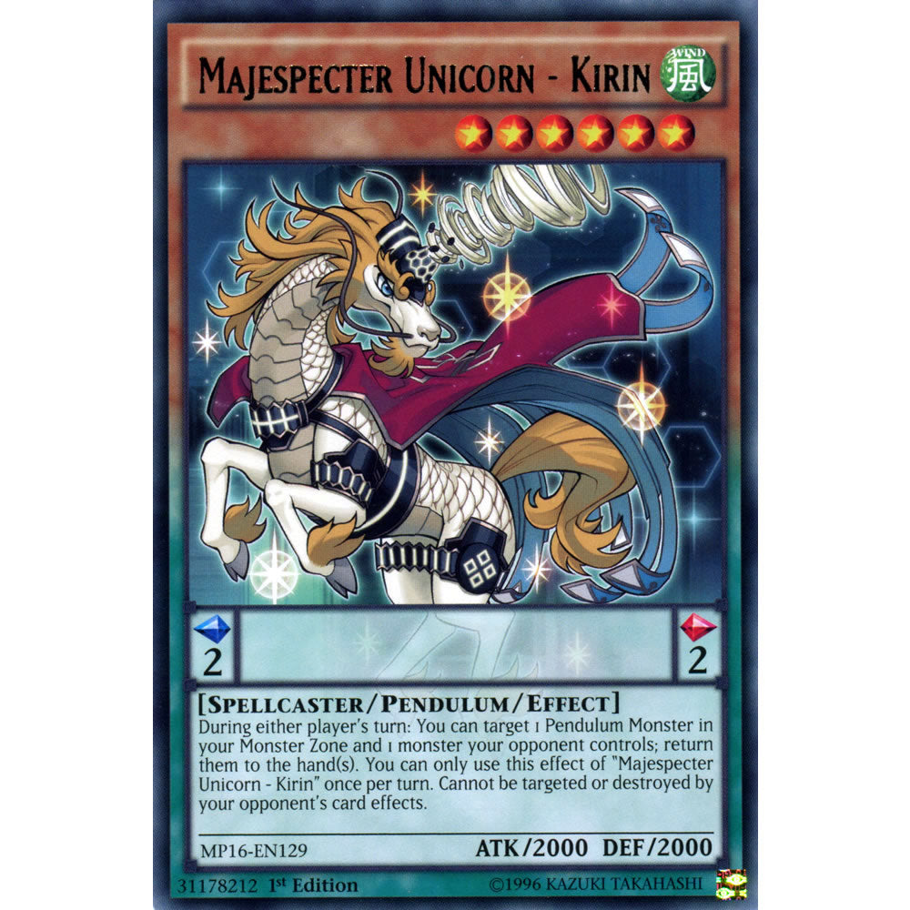 Majespecter Unicorn - Kirin MP16-EN129 Yu-Gi-Oh! Card from the Mega Tin 2016 Mega Pack Set