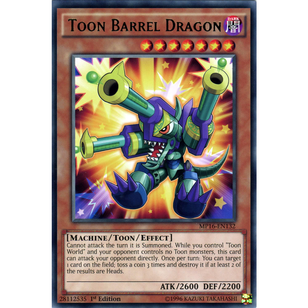 Toon Barrel Dragon MP16-EN132 Yu-Gi-Oh! Card from the Mega Tin 2016 Mega Pack Set