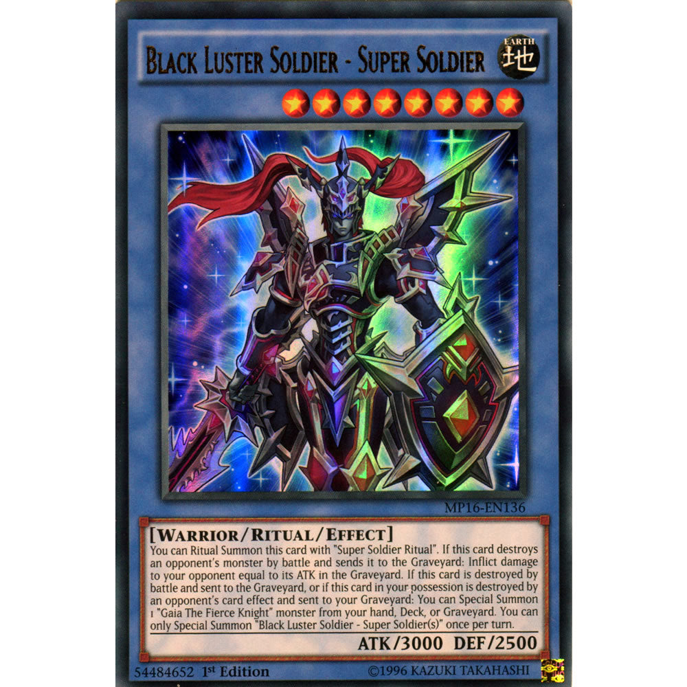 Black Luster Soldier - Super Soldier MP16-EN136 Yu-Gi-Oh! Card from the Mega Tin 2016 Mega Pack Set