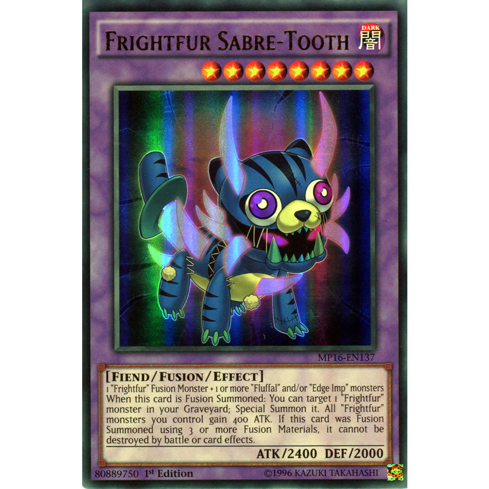 Frightfur Sabre-Tooth MP16-EN137 Yu-Gi-Oh! Card from the Mega Tin 2016 Mega Pack Set
