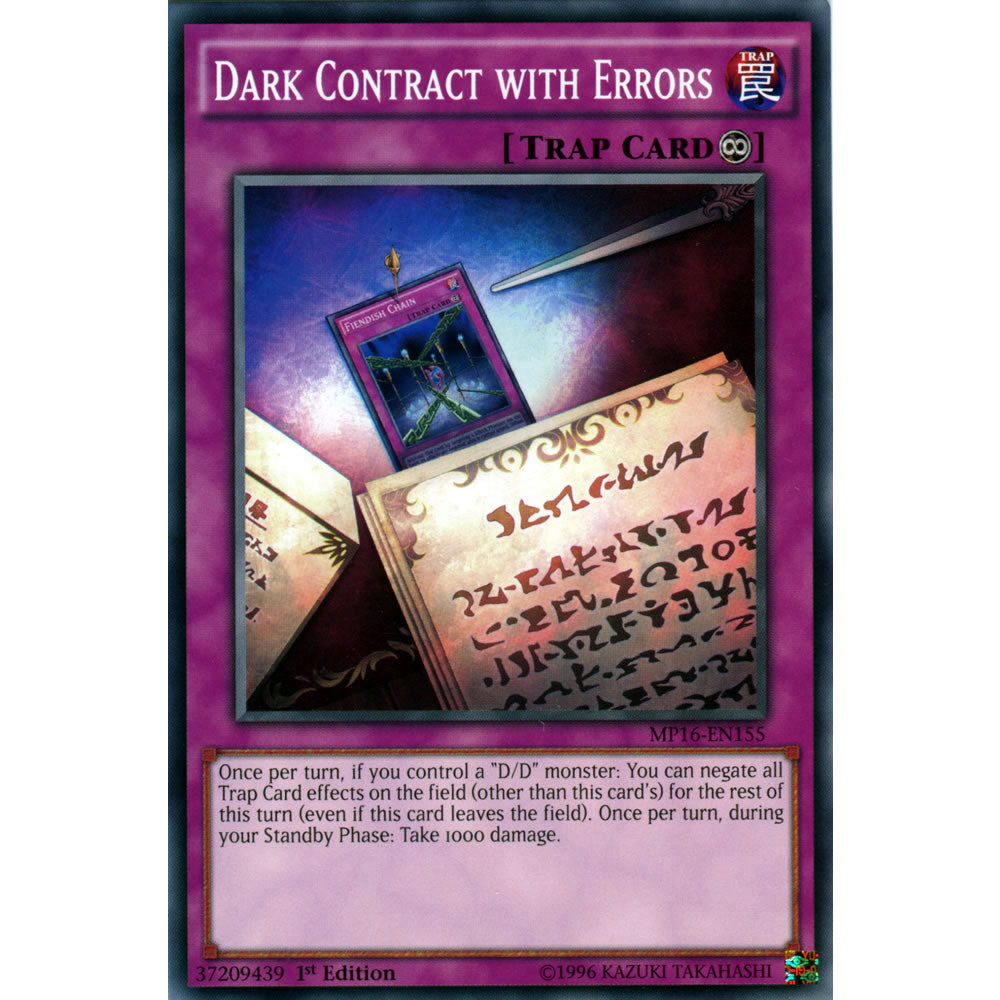 Dark Contract with Errors MP16-EN155 Yu-Gi-Oh! Card from the Mega Tin 2016 Mega Pack Set