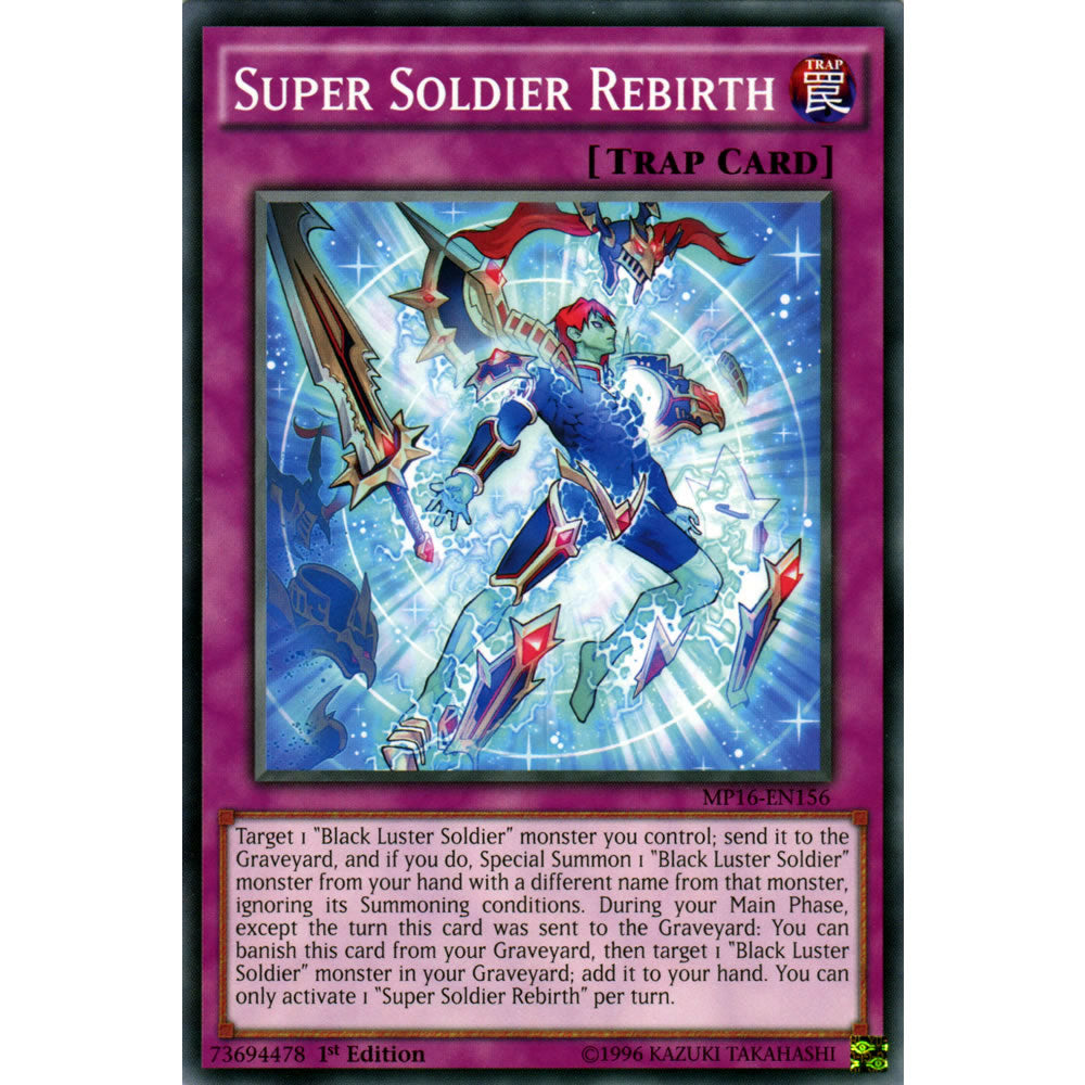 Super Soldier Rebirth MP16-EN156 Yu-Gi-Oh! Card from the Mega Tin 2016 Mega Pack Set