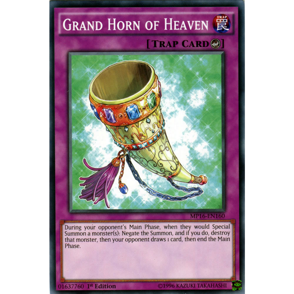 Grand Horn of Heaven MP16-EN160 Yu-Gi-Oh! Card from the Mega Tin 2016 Mega Pack Set