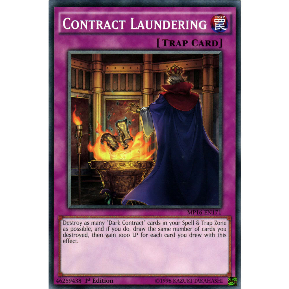 Contract Laundering MP16-EN171 Yu-Gi-Oh! Card from the Mega Tin 2016 Mega Pack Set
