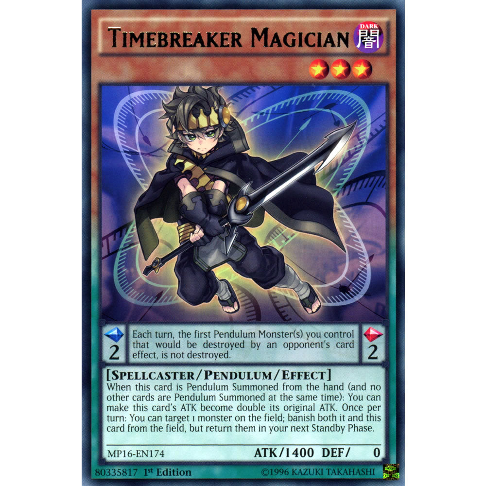 Timebreaker Magician MP16-EN174 Yu-Gi-Oh! Card from the Mega Tin 2016 Mega Pack Set