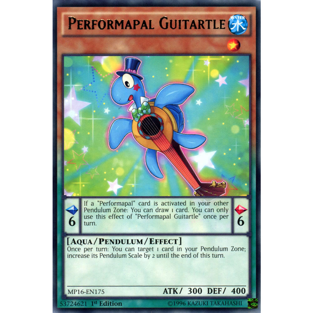 Performapal Guitartle MP16-EN175 Yu-Gi-Oh! Card from the Mega Tin 2016 Mega Pack Set
