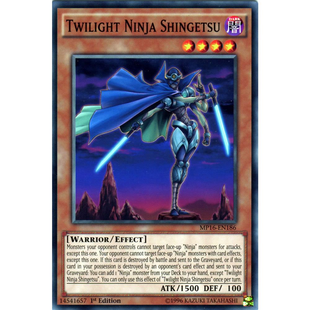 Twilight Ninja Shingetsu MP16-EN186 Yu-Gi-Oh! Card from the Mega Tin 2016 Mega Pack Set