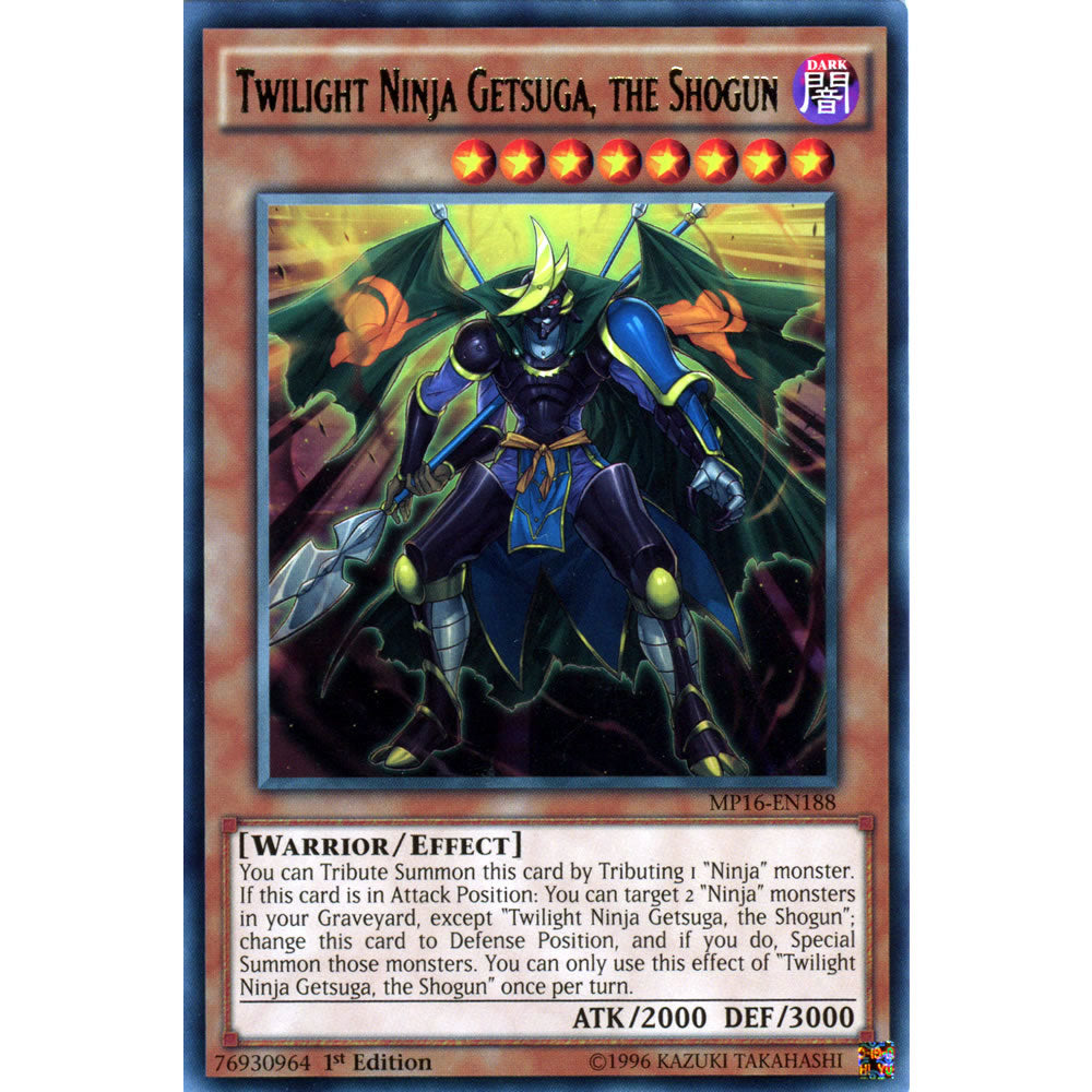 Twilight Ninja Getsuga, the Shogun MP16-EN188 Yu-Gi-Oh! Card from the Mega Tin 2016 Mega Pack Set