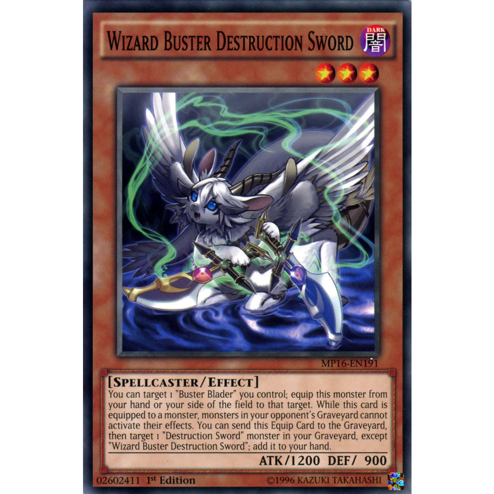 Wizard Buster Destruction Sword MP16-EN191 Yu-Gi-Oh! Card from the Mega Tin 2016 Mega Pack Set