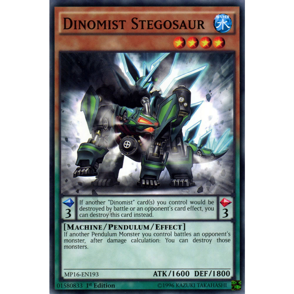 Dinomist Stegosaur MP16-EN193 Yu-Gi-Oh! Card from the Mega Tin 2016 Mega Pack Set