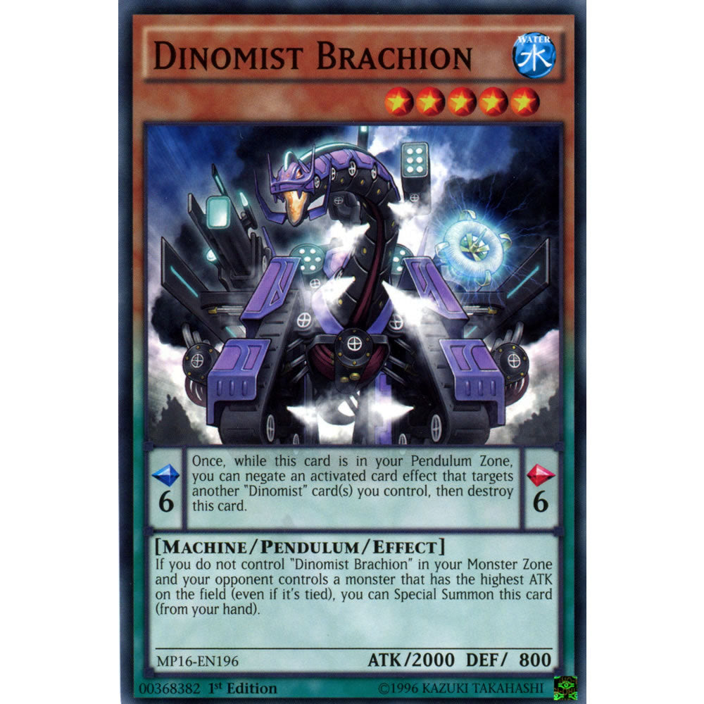 Dinomist Brachion MP16-EN196 Yu-Gi-Oh! Card from the Mega Tin 2016 Mega Pack Set