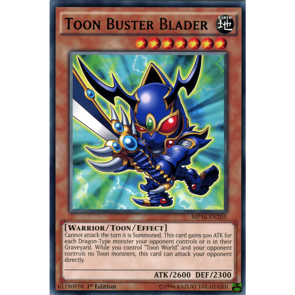 Toon Buster Blader MP16-EN205 Yu-Gi-Oh! Card from the Mega Tin 2016 Mega Pack Set