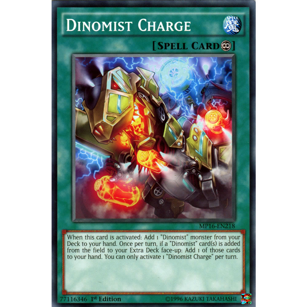 Dinomist Charge MP16-EN218 Yu-Gi-Oh! Card from the Mega Tin 2016 Mega Pack Set