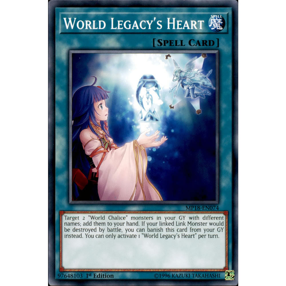 World Legacy's Heart MP18-EN074 Yu-Gi-Oh! Card from the Mega Tin 2018 Mega Pack Set