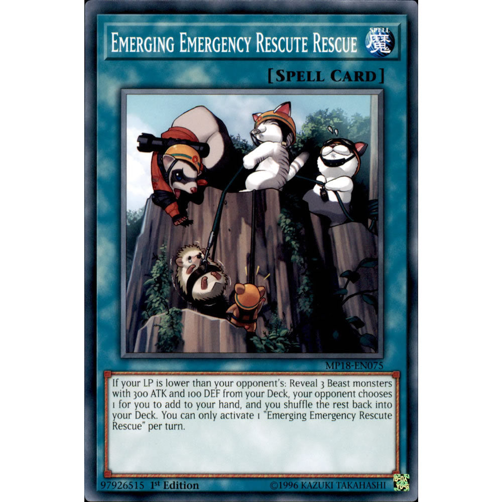 Emerging Emergency Rescute Rescue MP18-EN075 Yu-Gi-Oh! Card from the Mega Tin 2018 Mega Pack Set