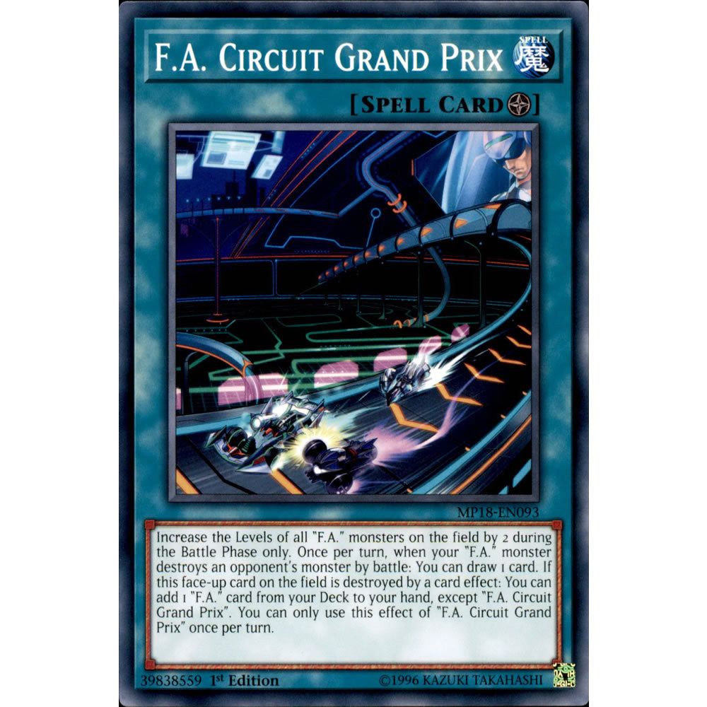 F.A. Circuit Grand Prix MP18-EN093 Yu-Gi-Oh! Card from the Mega Tin 2018 Mega Pack Set