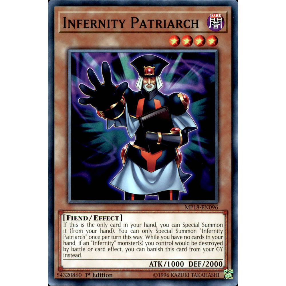 Infernity Patriarch MP18-EN096 Yu-Gi-Oh! Card from the Mega Tin 2018 Mega Pack Set