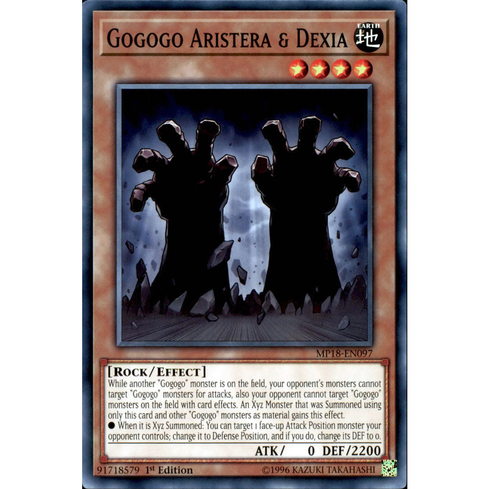 Gogogo Aristera & Dexia MP18-EN097 Yu-Gi-Oh! Card from the Mega Tin 2018 Mega Pack Set