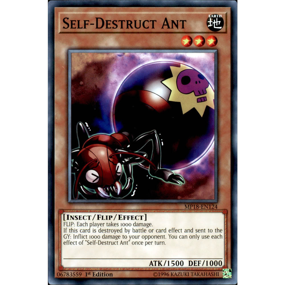 Self-Destruct Ant MP18-EN124 Yu-Gi-Oh! Card from the Mega Tin 2018 Mega Pack Set