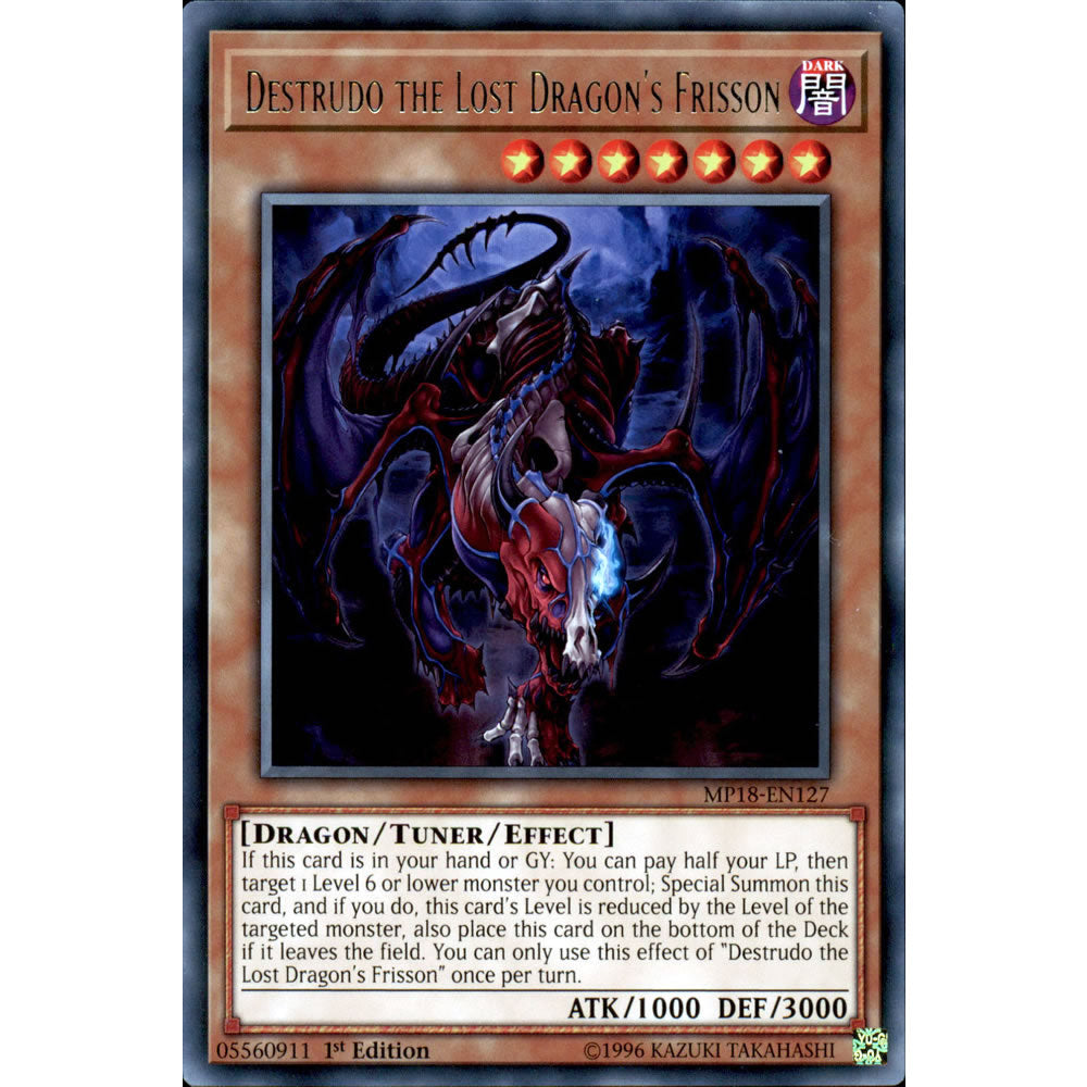 Destrudo the Lost Dragon's Frisson MP18-EN127 Yu-Gi-Oh! Card from the Mega Tin 2018 Mega Pack Set