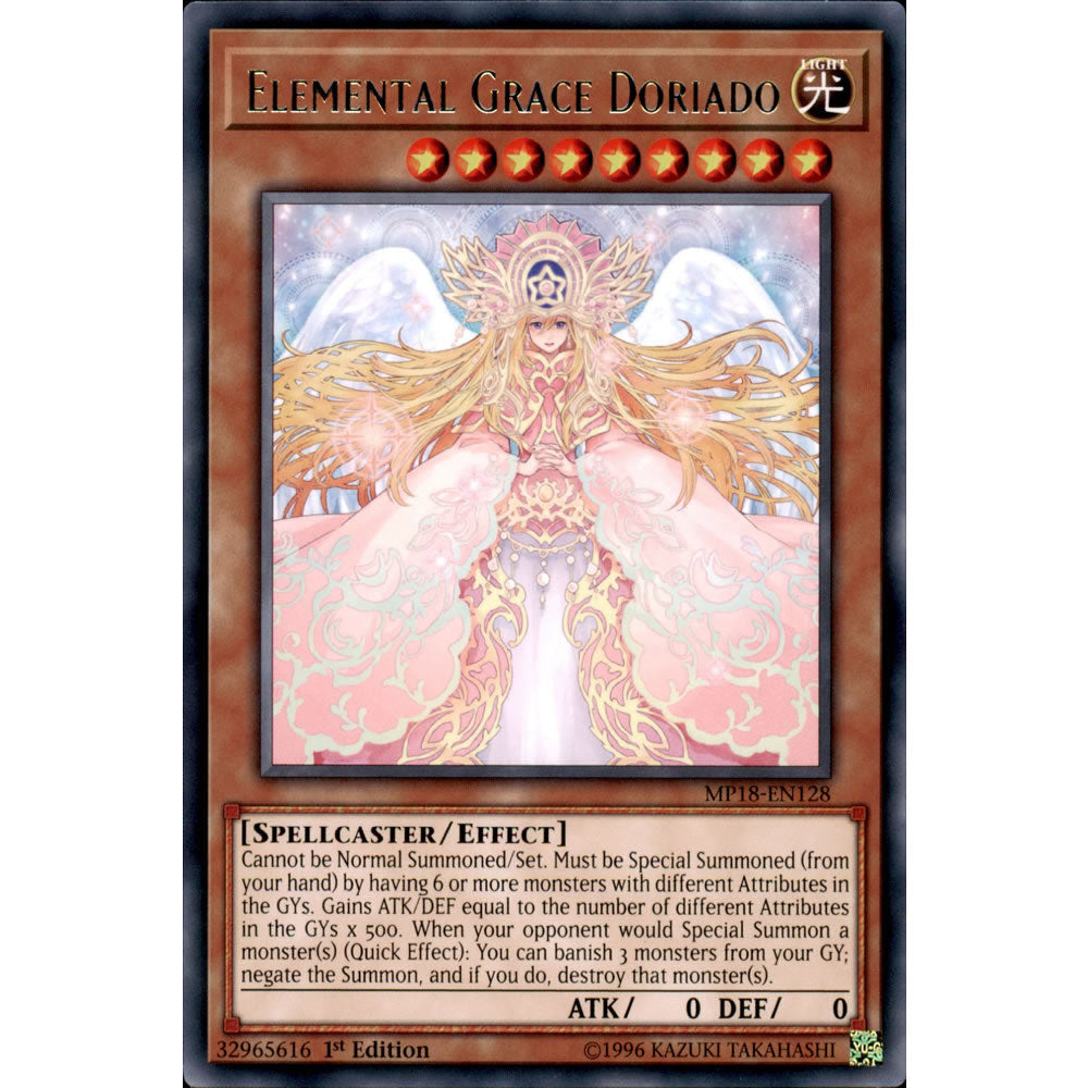 Elemental Grace Doriado MP18-EN128 Yu-Gi-Oh! Card from the Mega Tin 2018 Mega Pack Set
