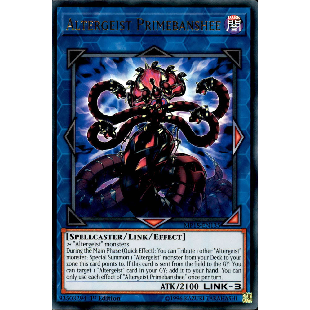 Altergeist Primebanshee MP18-EN135 Yu-Gi-Oh! Card from the Mega Tin 2018 Mega Pack Set