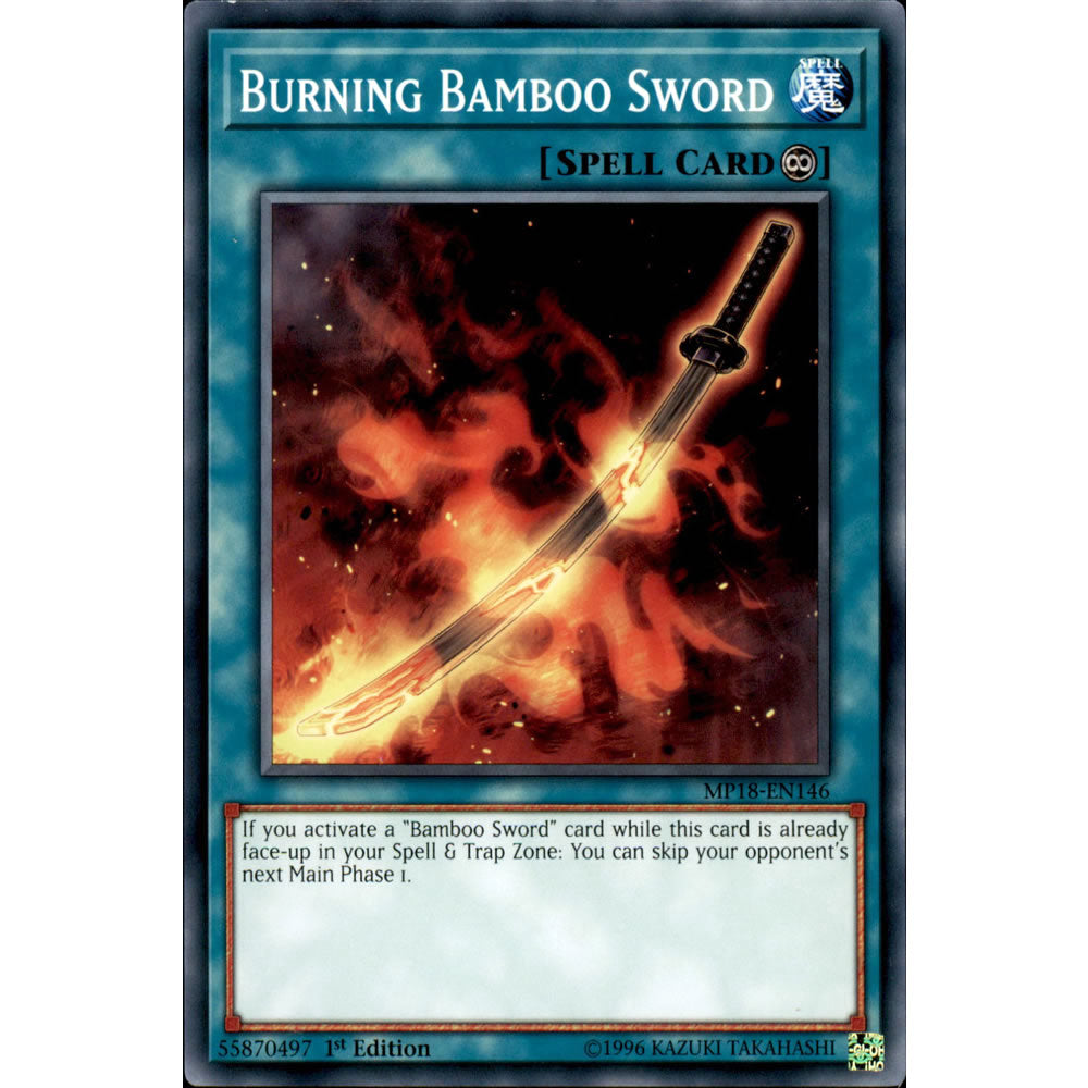 Burning Bamboo Sword MP18-EN146 Yu-Gi-Oh! Card from the Mega Tin 2018 Mega Pack Set