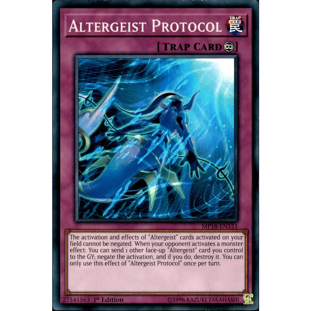 Altergeist Protocol MP18-EN151 Yu-Gi-Oh! Card from the Mega Tin 2018 Mega Pack Set