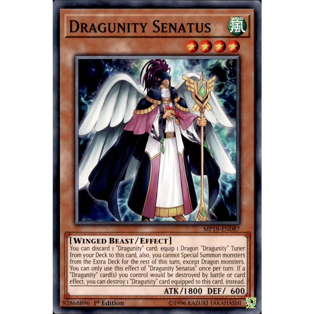 Dragunity Senatus MP19-EN087 Yu-Gi-Oh! Card from the Mega Tin 2019 Mega Pack Set