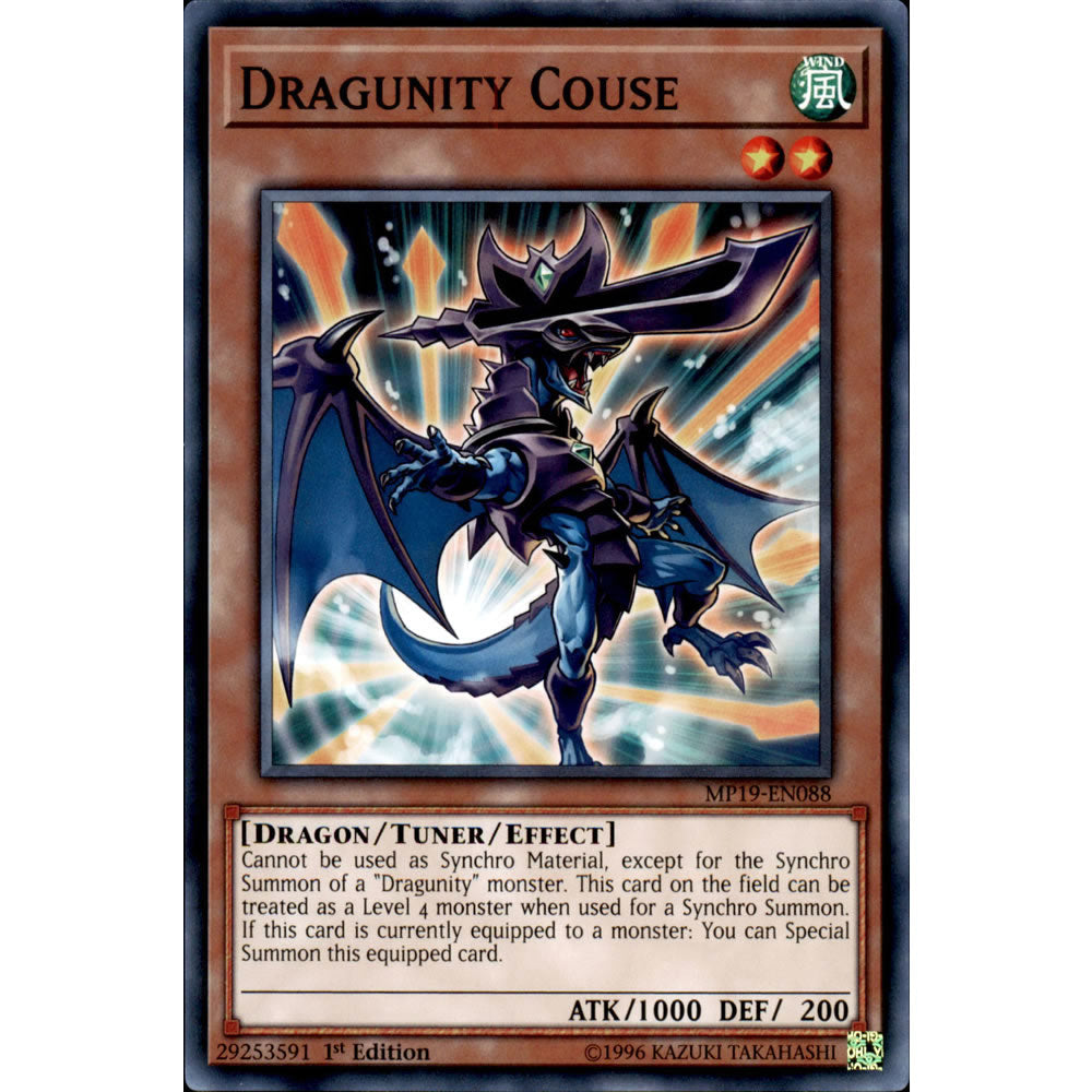 Dragunity Couse MP19-EN088 Yu-Gi-Oh! Card from the Mega Tin 2019 Mega Pack Set