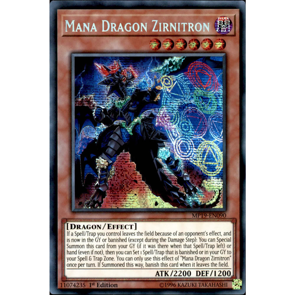 Mana Dragon Zirnitron MP19-EN090 Yu-Gi-Oh! Card from the Mega Tin 2019 Mega Pack Set