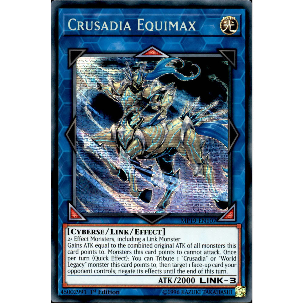 Crusadia Equimax MP19-EN107 Yu-Gi-Oh! Card from the Mega Tin 2019 Mega Pack Set