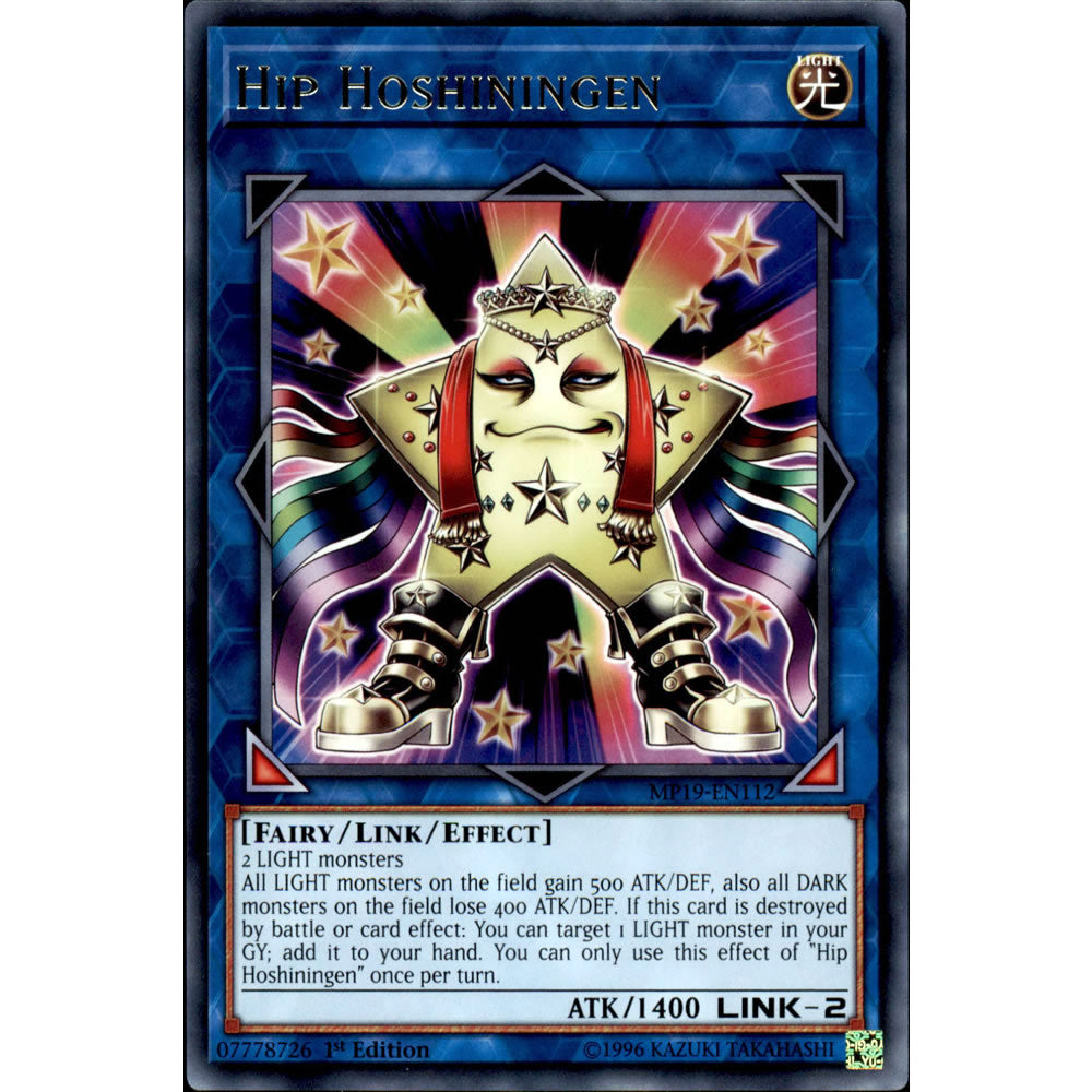 Hip Hoshiningen MP19-EN112 Yu-Gi-Oh! Card from the Mega Tin 2019 Mega Pack Set