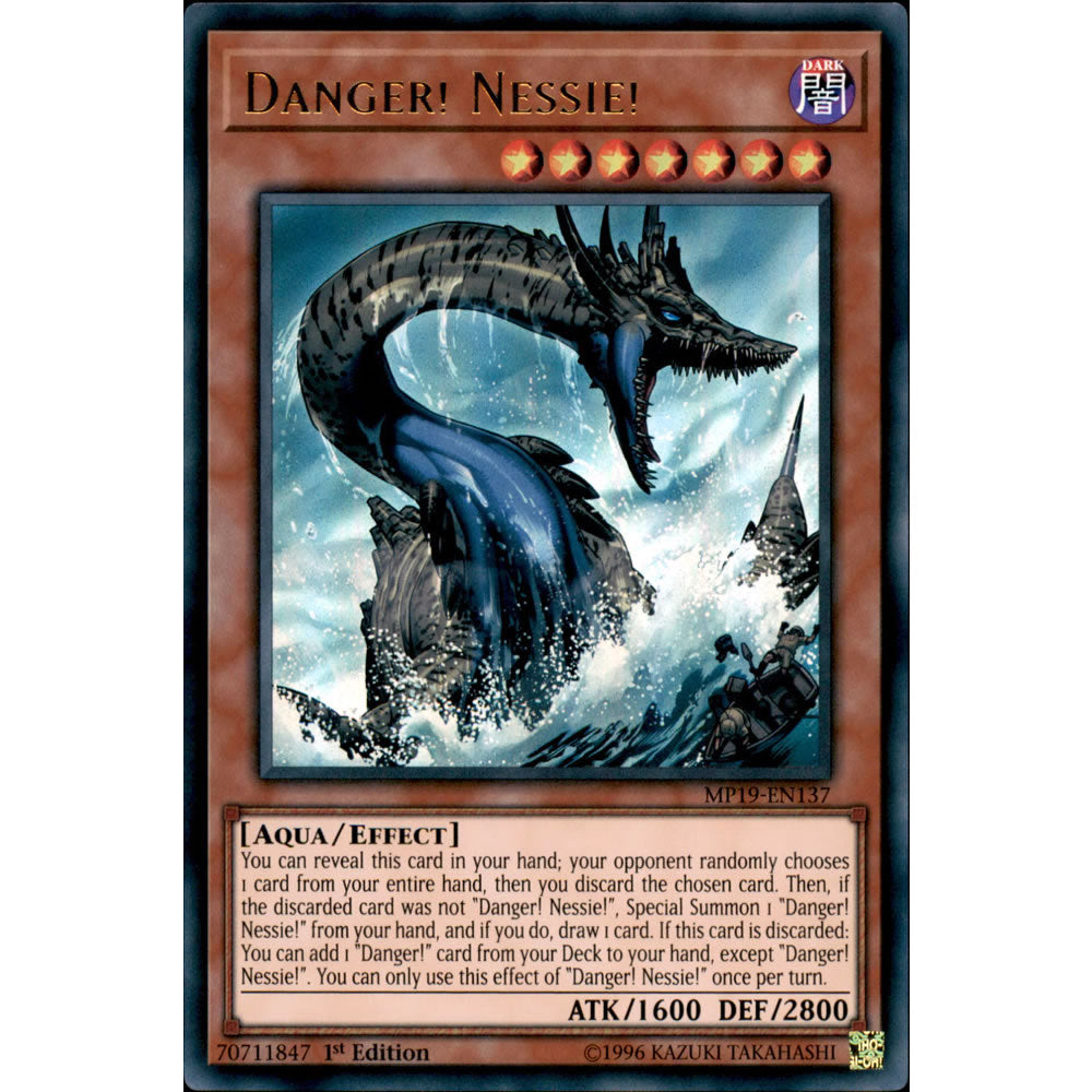 Danger! Nessie! MP19-EN137 Yu-Gi-Oh! Card from the Mega Tin 2019 Mega Pack Set